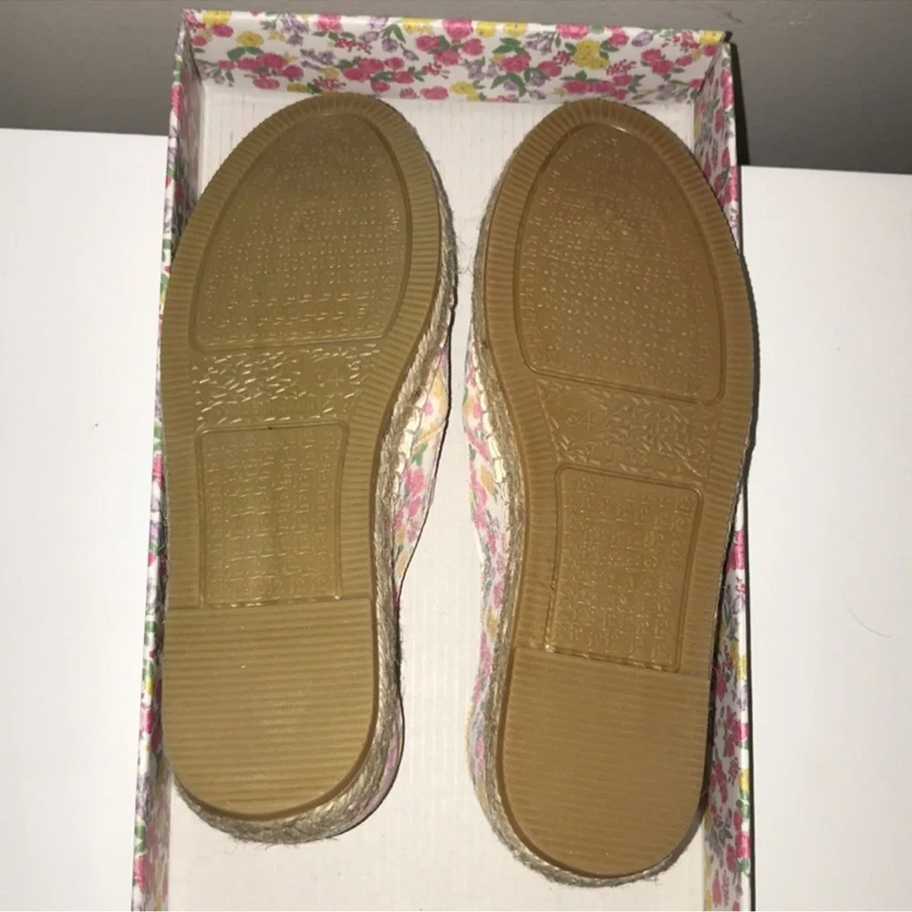 NIB LoveShackFancy Girls Floral Espadrille Slip-On Shoes 3 / 34